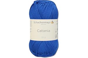 FRIDA'S WOLLHAUS Schachenmayr Catania 50 g pour tricot et crochet en coton Amigurumi, 110 couleurs (201 | Royal)