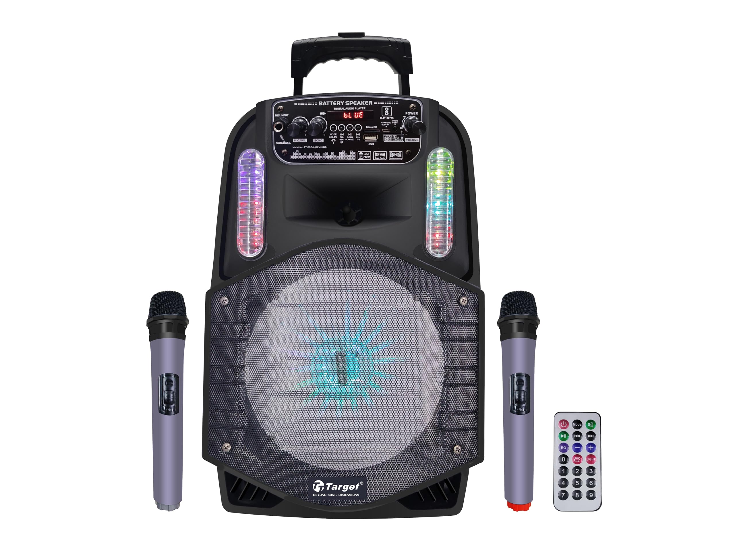 TARGET TT-PSG-802 Wireless Bluetooth Trolley Speaker Review: Karaoke, 180W RMS, 2 Mics