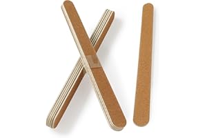 Manicare Pack of 10 Emery Boards, Traditional Nail Files for Shaping Natural Nails, Double Sided Fine and Coarse Grit, Strong and Durable, for at Home DIY Salon Professional Manicure Or Pedicure