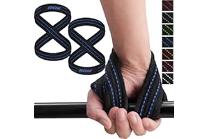 RDX Figure 8 Sangle, Sangle Musculation Gym Levage Support de Poignet Bandage Fitness Lifting Straps Entraînement Bodybuilding Haltérophilie Gymnastique Unisexe Hommes Femmes Maison Entraînements