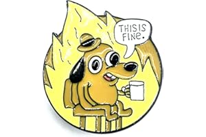 SNS COMPONENTS Esta es una insignia de metal esmaltado con diseño de perro fino envuelto en llamas