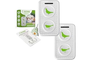 ISOTRONIC Disuasor de Palomas y pájaros con ultrasonidos | Ahuyentador de Palomas para Granero, jardín, Coche y Garaje | Repelente de Palomas portátil y a Base de Pilas | Espanta pájaros (2)