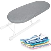 Bimkole Small Table Ironing Board - Portable Folding Mini Ironing Board with Folding Legs, Compact Board for Sewing, Crafts,