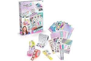 CANAL TOYS Style 4 Ever Scrapbooking Kit, 200+ Accessories Included, Hours of Creative Fun, Scrap and Customize Your Favourite Notebook, Stickers, Tape, Stencils, Endless Possibilities