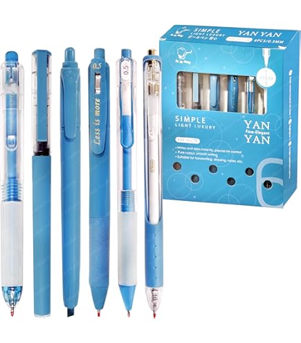 Hoyuwak 36-Piece Aesthetic Study Kit - Pink Pen Case With Ballpoint Pens, Highlighters & Sticky Notes