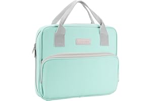 Losong Bible Cover for Women, Large Bible Carrying Book Case with Handle Church Tote for Girls Catholic Gifts, Fits for Study Bible Protective Bag Light Blue