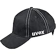 uvex u-cap Sport Bump Cap - Hard Shell Element for Head Protection - Long Shade - Black - 55-59 cm