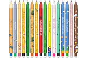 HTGWCG Lot de stylos gel effaçables - Erasable Ink Pens avec encre effaçable thermosensible, une variété de couleurs d'encre, 0,7 mm (16 stylos effaçables à thème)
