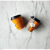Maycup 8 oz Kapaklı Karton Bardak 100 Adet Bardak+ 100 Adet Kapak