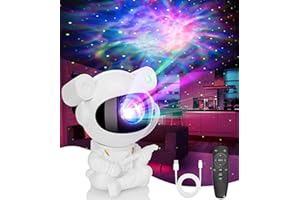 LITOHOM Astronaut Galaxy Projector, Star Projector Night Light with Timer, Remote Control 360°Adjustable Starry Night Light, Spaceman Light for Bedroom Kids Adults Room Decor