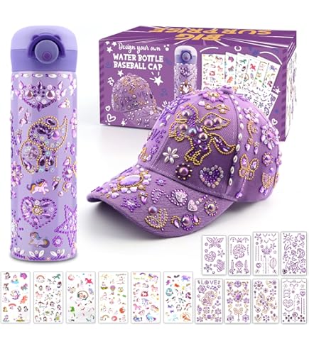 Kit Artigianale Unicorno Per Bambine - Decorazione Bottiglia Acqua Con Diamanti, Età 5-12 Anni - Foto 8