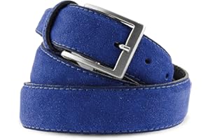 La Bottega del Calzolaio Cintura Uomo in Vera Pelle Scamosciata Made in Italy – Cintura Artigianale Elegante Stile Classico per Abbigliamento Casual o Formale – Accessorio di Alta Qualità