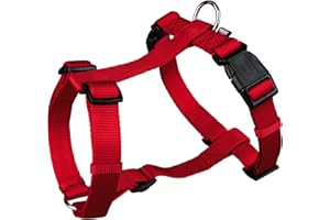 Trixie 203403 Premium Pettorina ad H, Per cani, Rosso, Taglia M-L (Misure 52-75 cm/20 mm)