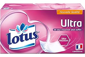 Lotus Ultra - boîte de mouchoirs x72 - lot de 4 boîtes de 72 mouchoirs
