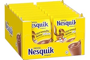 Nescafé Nestlé NESQUIK, kakaohaltiges Getränkepulver zum Einrühren in Milch, 14er Pack (14x400g)