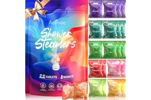 Aofmee Bombes de Douche Aromathérapie, 22 Sachet, 8 Senteurs, Coffret de Bombes de Bain pour la Fête des Mères et la Saint Valentin, Idee Cadeau pour femme, homme, mère, épouse, kit de beauté relaxant