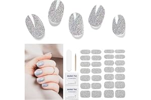‎DUKASOU Nagelfolie UV Härtend - 28 Stück Nagelsticker UV Gel Nagelfolien Selbstklebend Nail Sticker Nagellackstreifen Gel-Nagelaufkleber in Salonqualität Art Stickers DIY für Damen Mädchen