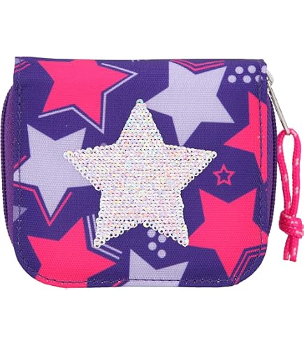 Depesche TOPModel 13196 Trousse à crayons 3 compartiments avec motif de modèle et confettis colorés en forme d'étoile avec crayons, règle, ciseaux et bien plus encore., multicolore, Moderne