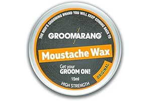 Groomarang Moustache & Beard Wax 15ml | Extra Strong Hold Styling Wax to Shape and Nourish Your Moustache and Beard | All-Natural, Organic, Cruelty Free | Gifts for Him