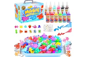 Pipihome Aqua Gelz Creative Set, Juguetes de Magic Water Elf 3D, Magic Agua Niños Juguetes Océano con 12 Geles Mágicos y 12 Moldes de Animales, Magic Water Elf Juguetes Educativos Niños