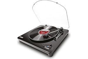 ION Audio Air LP - Vinyl Record Player / Bluetooth Turntable with USB Output for Conversion and Three Playback Speeds – Black Finish
