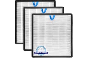 BRUVISH (3 Piezas) Vital 100S filtros de repuesto compatibles con purificador de aire LEVOIT Vital 100S, filtro HEPA verdadero Vital 100S H13, filtros de carbón activado 3 en 1, reemplaza #Vital 100S-RF