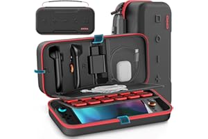 OIVO Étui de Transport pour Nintendo Switch 2025, Pochette de Transport de Voyage Portable Switch 2 Adapté au Joy-Con 2 et Adaptateur, Sac de Protection à Coque Rigide avec 24 Emplacements de Jeu
