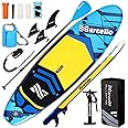 Paddle Board, Inflatable Stand Up Paddle Board, 10‘6/11' ×33"×6" Ultra-light SUP Board with Hand Pump, Leash, Repair Kit, Waterproof Phone Case and Waterproof Bag, Paddle Board for Adults