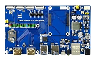 Waveshare Compute Module 4 CM4 IO Board with PoE Feature Compatible with Raspberry Pi CM4 Compute Module 4