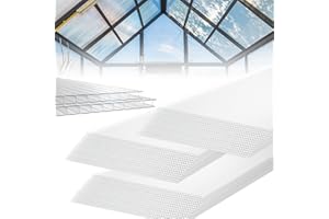 LARS360 Lot de 42 plaques alvéolaires à chambre creuse en polycarbonate - 1210 x 605 x 4 mm - Double pont résistant aux chocs et aux UV - Pour serres, garages, l’horticulture
