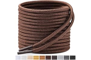 Stepace Lacci per Scarpe Rotondi [ 2 Paia ] Stringhe Robuste e Resistenti - per Scarpe Da Montagna e Da Trekking, Stivali - Diametro 3.5mm e 4mm