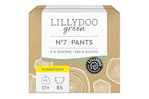 ‎LILLYDOO LILLYDOO green umweltschonende Pants, Größe 7 (17 kg), Monatsbox (85 Stück) (FSC Mix)