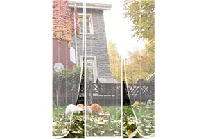 XHBJSH Mosquitera Puerta Magnetica 200x210cm Doble Apertura Lateral Mosquitera Puerta Corredera, Cortina Antimoscas de Malla Antimosquitos, Cortina Mosquiteras Magnética, Puerta Mosquitera de Doble Apertura