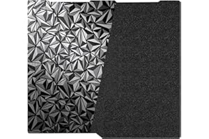 RugooSpink Placa de construcción para Kobra 3/Kobra 3 V2 Combo Build Sheet negro estructurado PEI + plataforma de impresión Diamond PEO chapa de acero primavera cama calentada para impresora 3D