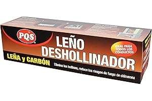 PQS - Leño Deshollinador 1 kg – Reduce el Riesgo de Fuego - Tronco Catalítico para Limpieza de Chimeneas, Estufas y Calderas - Elimina Hollín, Alquitrán y Sulfatos