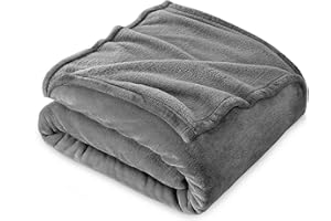 FARFALLAROSSA Manta Cama 135/150,Mantas para Sofa Grande,Manta Polar Franela Extra Suave,Gris Claro 210 x 240 cm,para Toda Estación