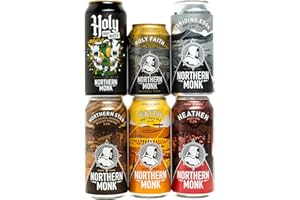 NORTHERN MONK BREW Northern Monk Craft Beer Taster Bundle - Explore 6 Exquisite Flavours with this Mixed Beer Set, Includes Ales, Alcohol Free Beer, and Sparkling Hop Water (5 x 440ml & 1 x 330ml Cans)