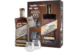 VECCHIA AMARO DEL CAPO Vecchio Amaro del Capo Riserva del Centenario cl. 70 - confezione con 2 pregiati bicchieri da degustazione.
