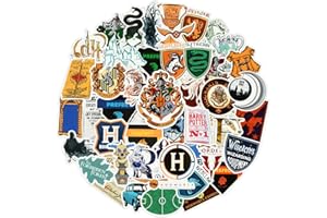 NIUMOWANG Adesivi Harry, 50pcs Stickers Harry, Accessori Compleanno Harry, Harry Potter Adesivi per Bambini, Adesivi Bambini, per Auto, Laptop, Skateboard, Bicicletta, per Bambini e Adulti