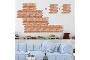 UENNM 3D Tapete Wandpaneele Selbstklebend Ziegel 10 Stück, Steinoptik Tapete Wasserdichte Wandaufkleber, DIY Steintapete Wandaufkleber Wandtapete für Küche Schlafzimmer Badezimmer Wohnzimmer 30*30cm