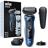 Braun Series 6 Rasoio Elettrico Barba, Regolabarba Uomo EasyClick, Base Di Ricarica, SensoFlex, Wet&Dry, Ricaricabile, Custod
