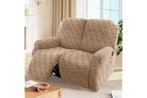 LIVEGO Fodera per poltrona reclinabile in jacquard elasticizzato per poltrona reclinabile 1, 2, 3 posti, protezione lavabile per mobili per Lazyboy, sedie elettriche e animali domestici (cubo