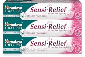 Himalaya Herbals Sensi-Relief Toothpaste with Advanced Phyto Protection - for Rapid and Long Lasting Sensitivity Relief - Paraben Free 100% Vegeterian (3 PACK)