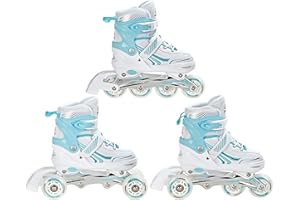 Patinaje en línea, Patines, triskate, 3 en 1 Croxer Optima tamaño Ajustable cambiable Hombre Mujer Convertible Adulto niño niña Patines