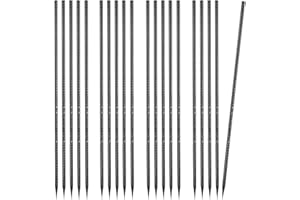 VEVOR Piquets d'Armature 61 cm Piquets d'ancrage au Sol Droits Robustes en Acier Galvanisé, Lot de 20, Ancres de Sol, Diamètre 12 mm, avec Pointe Biseautée, pour Jardin, Clôtures, Tentes de Camping
