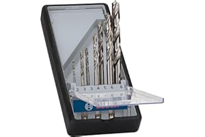 Bosch Professional Robust Line Set Punte Elicoidali per Legno con Codolo Esagonale, 2-8 mm, 7 Pezzi