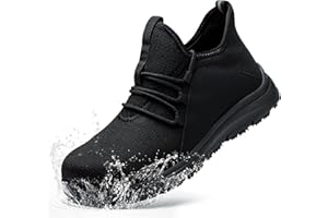 ZOEASHLEY Waterproof Safety Shoes Mens Womens Steel Toe Cap Work Shoes Lightweight Breathable Safety Trainer
