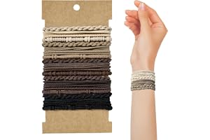REEKNOKOL | 20 Hårband, Elastiska Boho Hästsvanssnoddar, Skonsamma Armband för Kvinnor, Flickor, Män, Tjockt/Medellångt/Långt