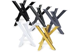 Magnetic Mobel Struttura del Tavolo Orion Design a Croce, Robusta, robuste Guide per tavoli, Acciaio, Gambe del Tavolo, Metallo (Bianco, 77x77xH71 cm)