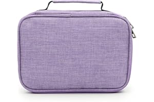 Sumnacon Nouveau style 72 Trousse de Crayon Scolaire, Multi-fonctions et 4 Couches Démontables , Sangle et Grande Capacité, Pratique et Solide (violet)